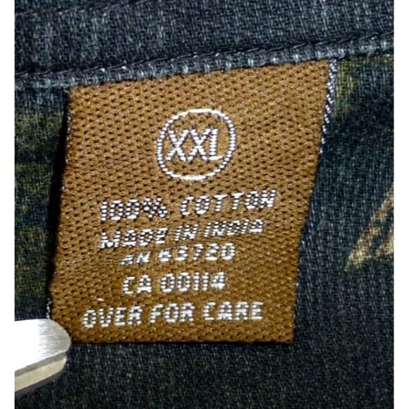 North River Brushed Cotton Deer Black Forest Button Up Shirt XXL Long Sleeve - Picture 4 of 12